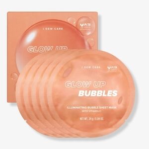 I Dew Care Glow Up Bubbles Sheet Mask Set of 5 New